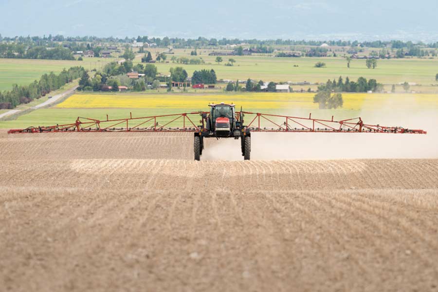 Testing FieldSim on farm equipment at Lutz Farm, a 600-acre research test bed near Bozeman, Montana. | Courtesy INL