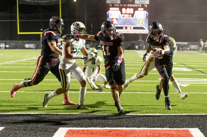 Hillcrest football touchdown
