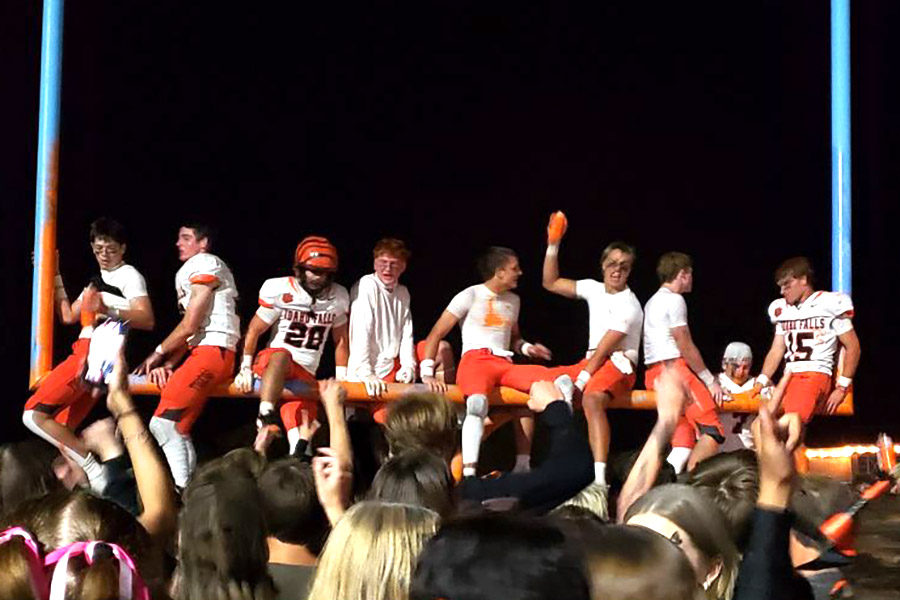 idaho falls on the goalpost at emotion bowl