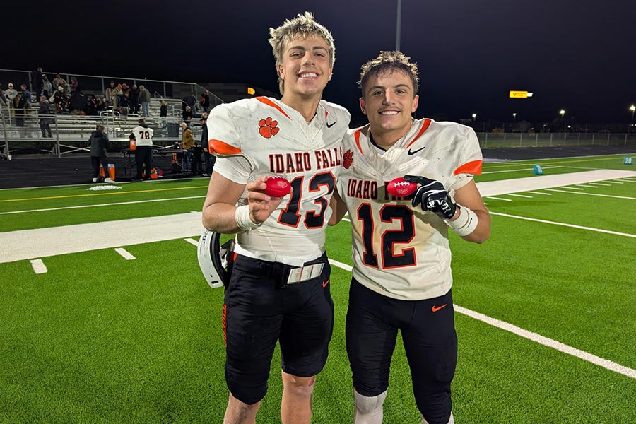 Idaho Falls Will Thompson (left) and Griffin Pearson