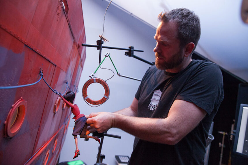 Lars C. Larsen working on the moive Missing Link by Laika. | Courtesy the Art Museum of Eastern Idaho