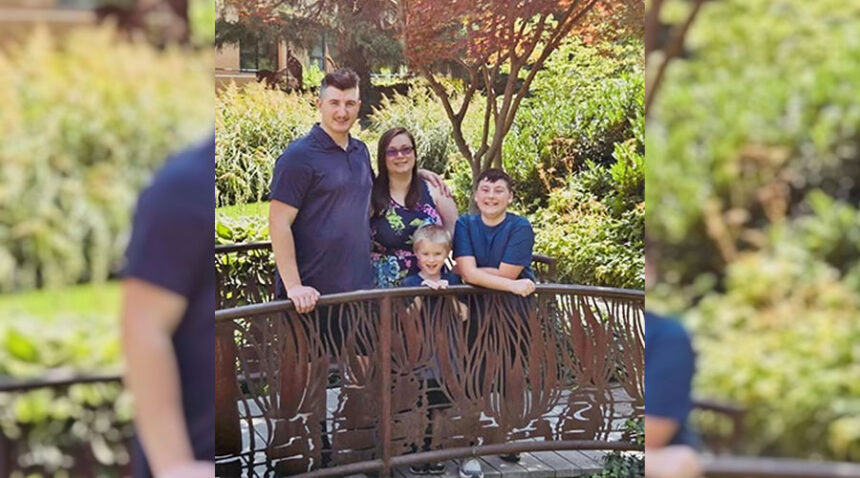 Sharyn Marketti with her husband and two sons.