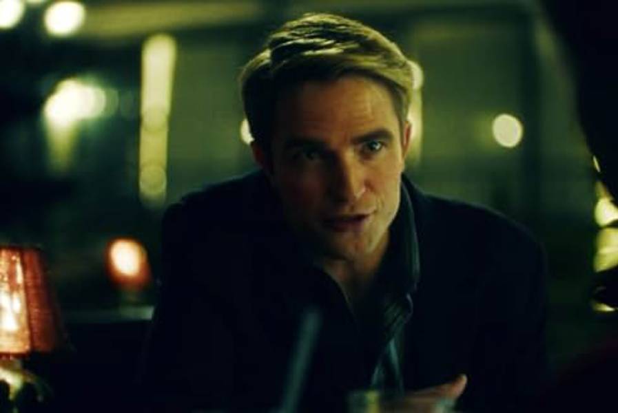 Robert Pattinson as journalist Chris Hansen in a scene from the 2026 film "Primetime," the story behind Hanson's hit TV series "To Catch a Predator."