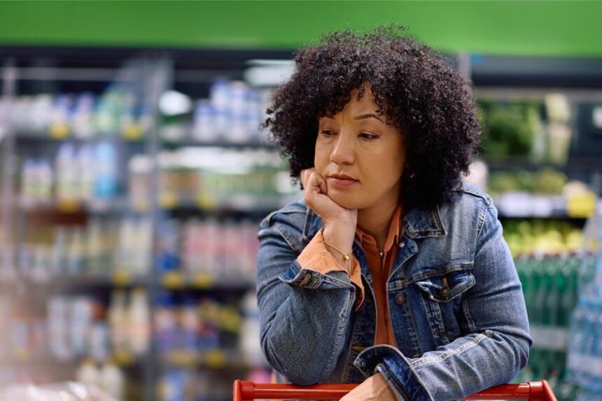 unhappy shopper