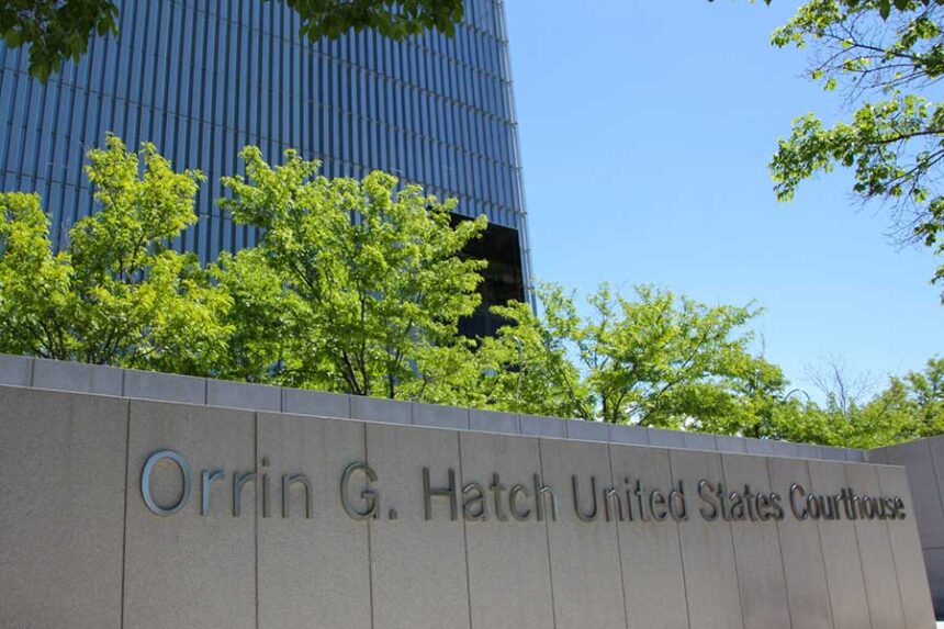The Orrin G. Hatch United States Courthouse is pictured in Salt Lake City on Wednesday, May 7, 2025. | Courtesy McKenzie Romero / Utah News Dispatch