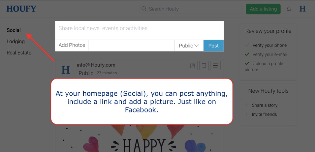 How does "write a post" work?