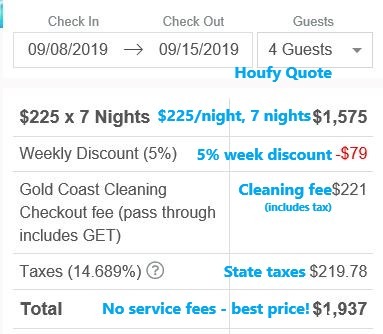 Save on Airbnb and Vrbo service fees - book direct!
