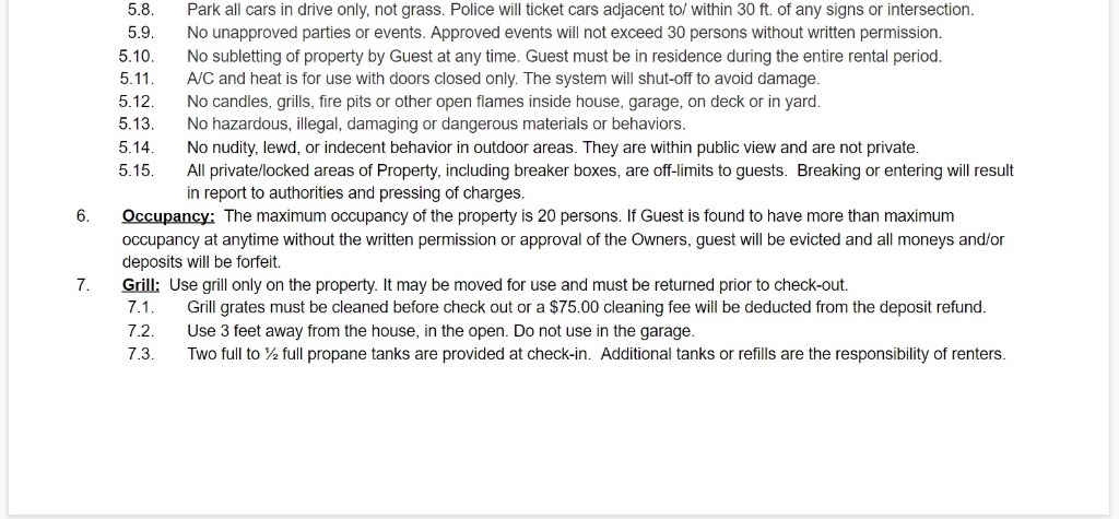 Tiki House Rental Agreement