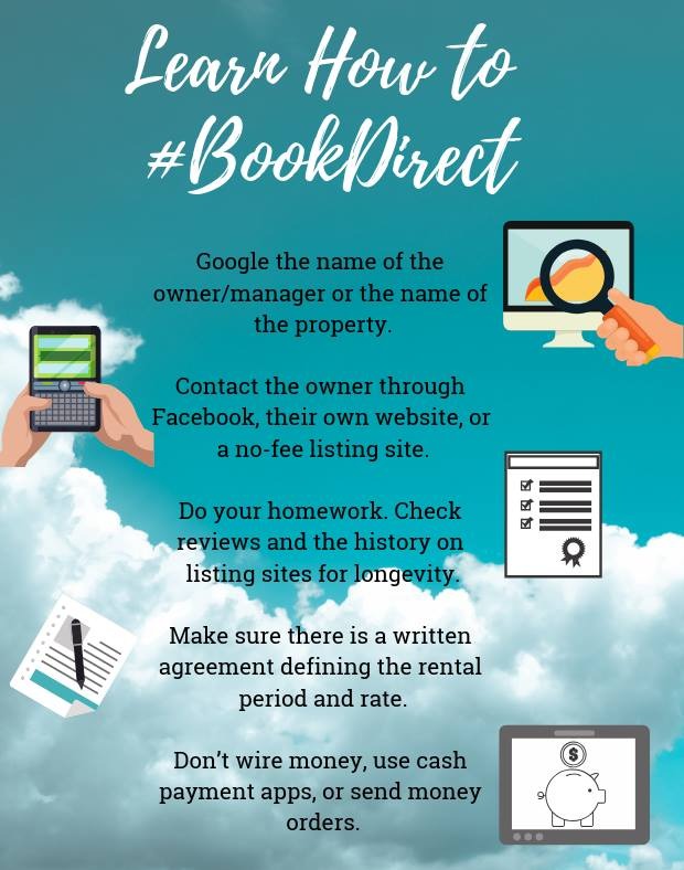 Save on Airbnb and Vrbo service fees - book direct!