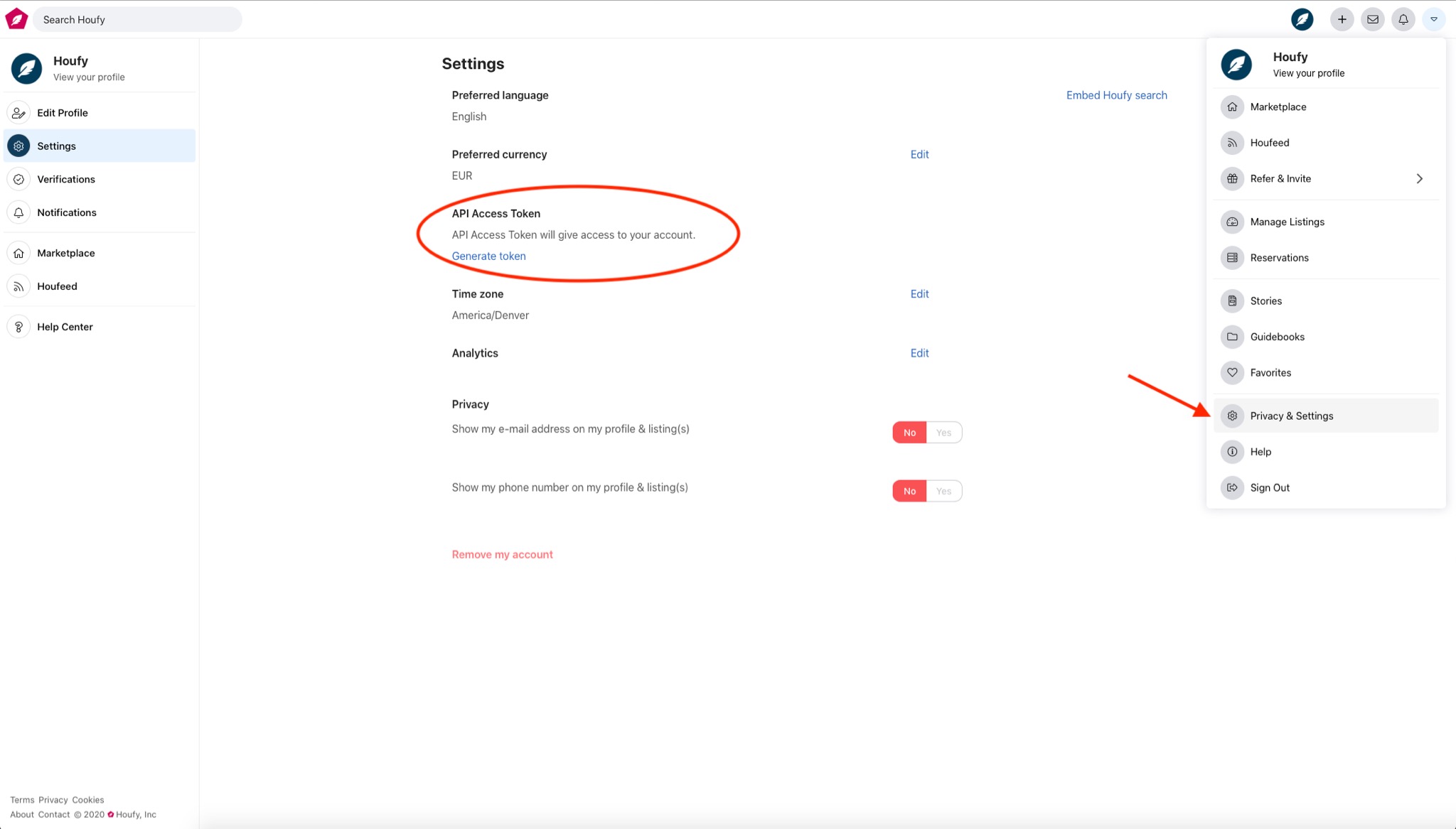 Houfy Open API & Sandbox