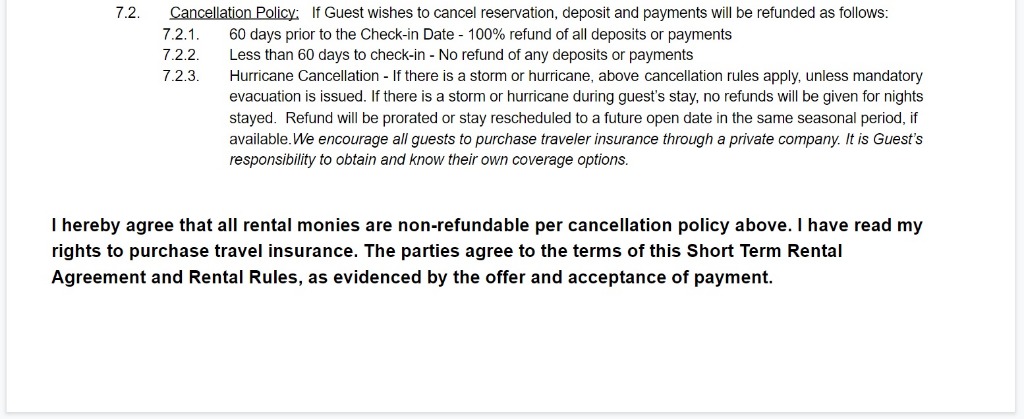 Tiki House Rental Agreement