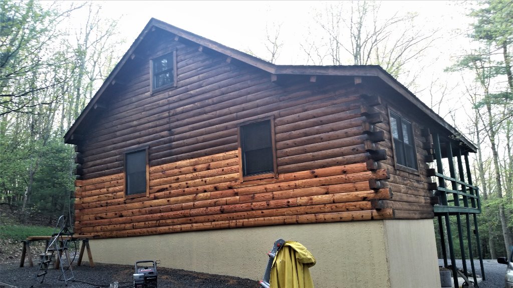 Restoring The Exterior Of Our Pocono Log Home Getaway