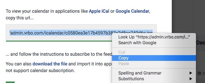 VRBO Calendar exporting into Houfy