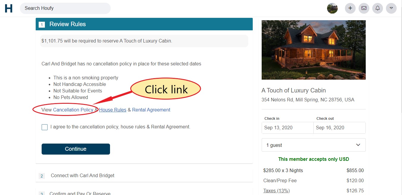 How to add or update your cancellation policies on Houfy