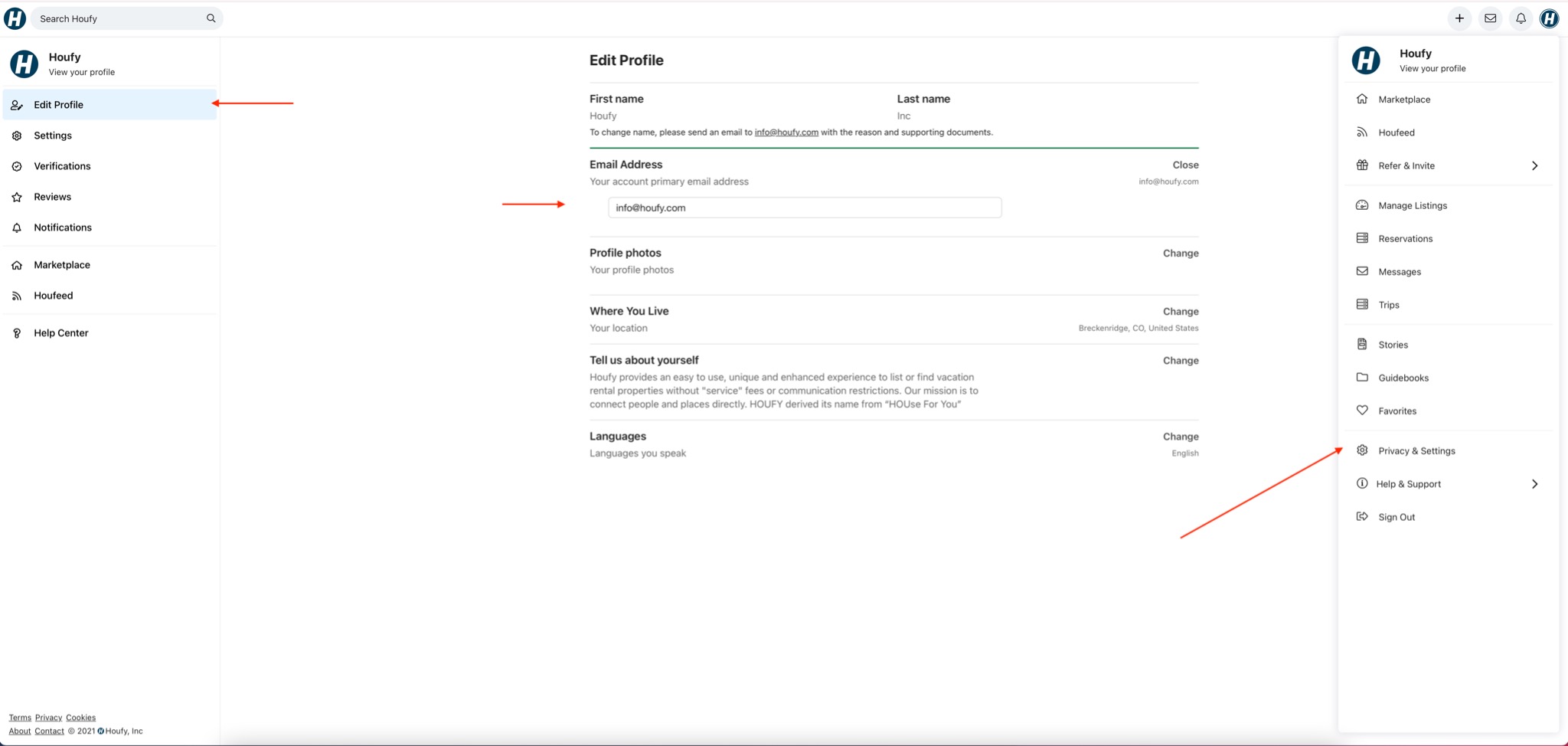 How do I change my login email?