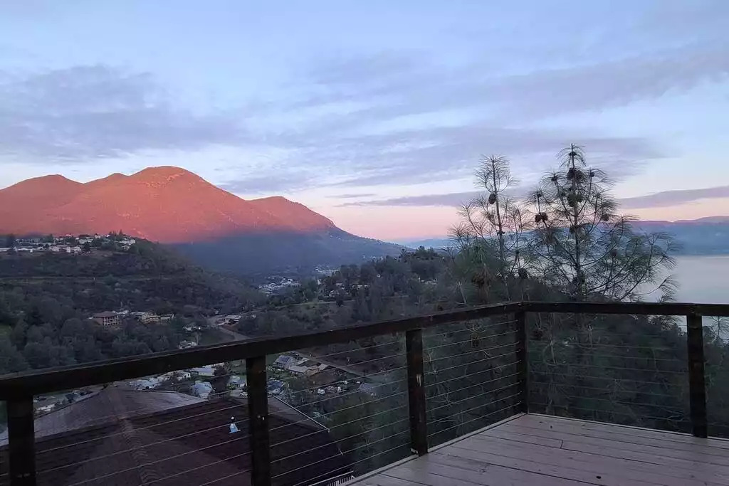 Mt Konocti in the morning hues Mt Konocti in the morning hues - NEW Unobstructed Lake/Mountain View home, movie rm - Kelseyville