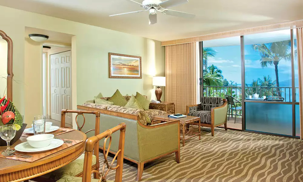 Living Area Living Area - Valley Isle Resort 2bdr #B - Lahaina