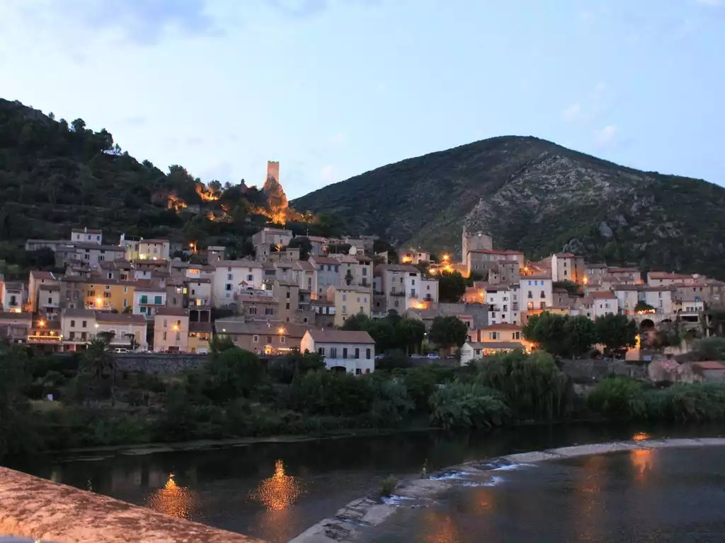 Twilight from the bridge in Roquebrun Twilight from the bridge in Roquebrun - Maison de Farine - Le Cave - Roquebrun