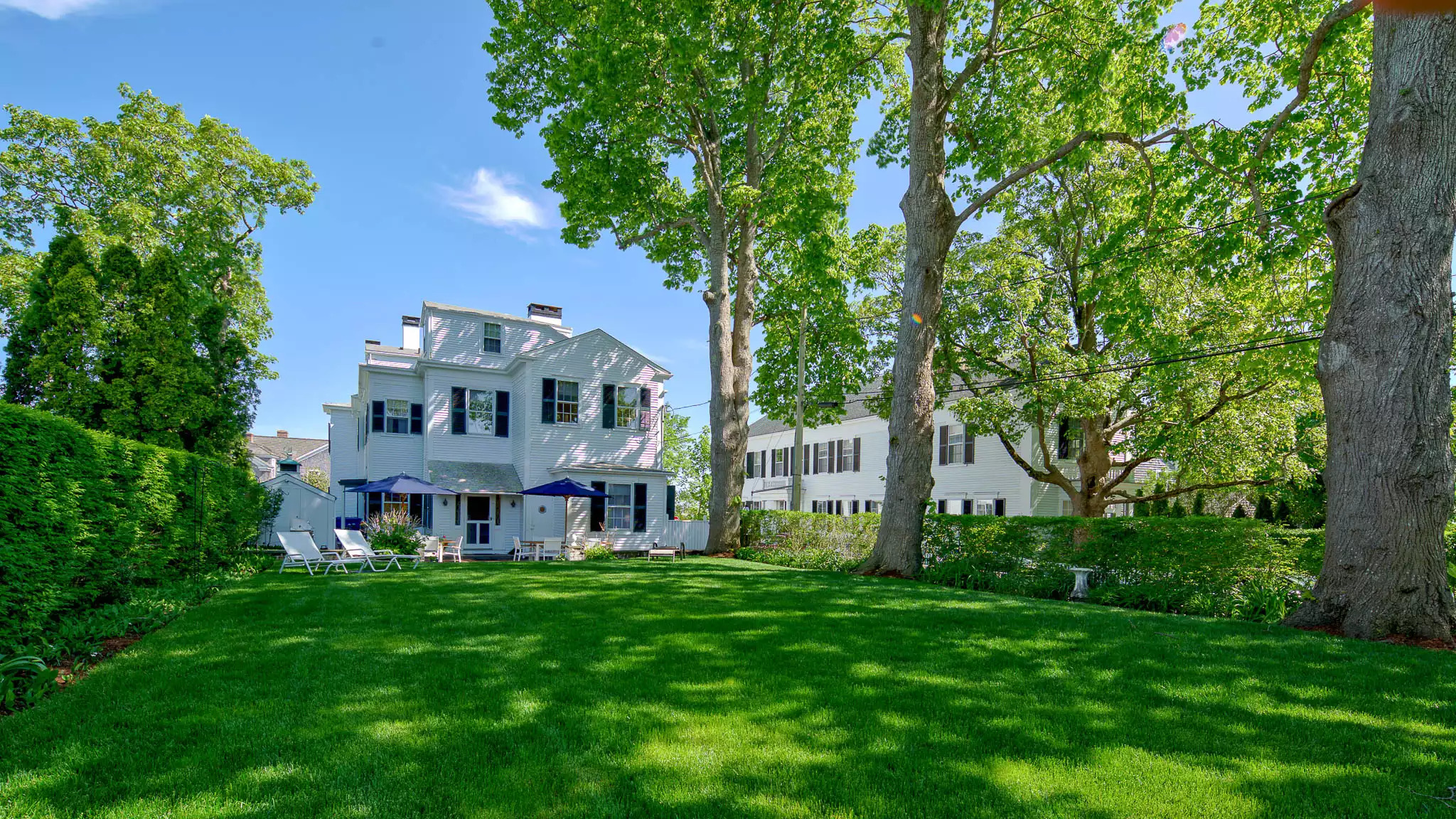 Backyard looking towards North Water St Backyard looking towards North Water St - Captain Morse House - Edgartown