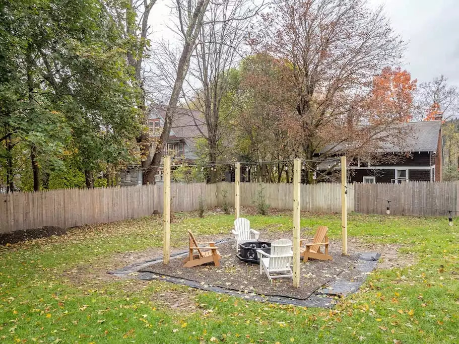 Enjoy a campfire or just relax in the backyard Enjoy a campfire or just relax in the backyard - A & R Hacienda - In the Heart of Callicoon, NY - Callicoon