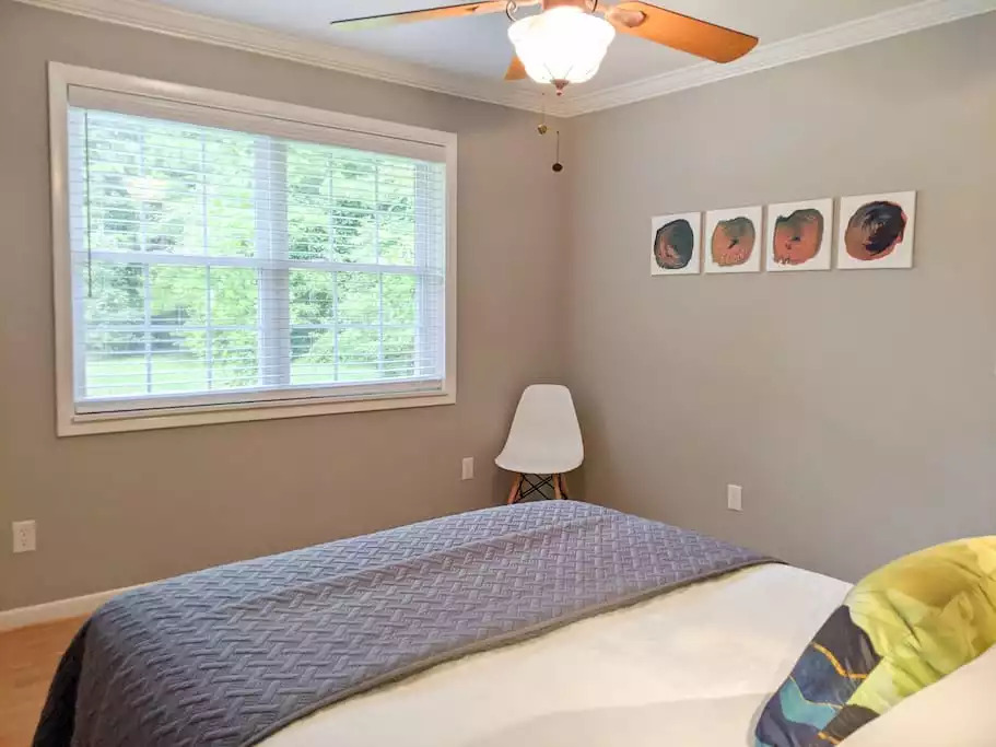 Window overlooks backyard of fruit trees. Window overlooks backyard of fruit trees. - Modern TN Farmhouse at Lake Chickamauga w/ WiFi - Decatur