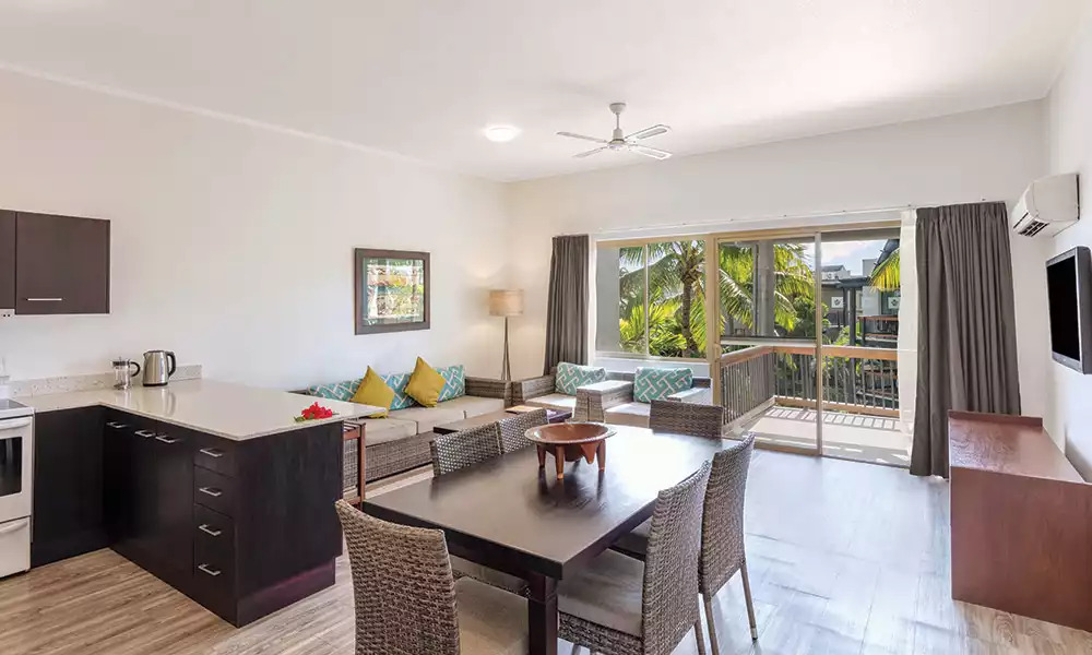 Kitchen & Living Area Kitchen & Living Area - Fiji Resort 2bdr Garden View #B - Nadi