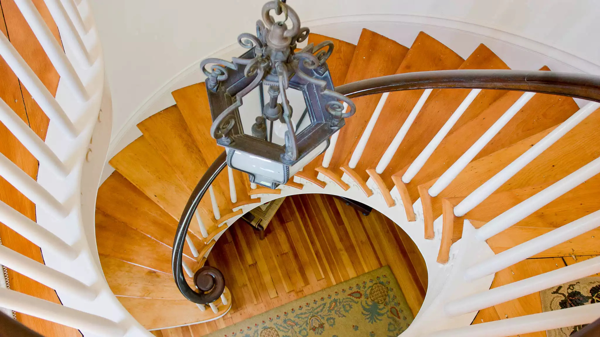 Front spiral staircase from the 2nd floor Front spiral staircase from the 2nd floor - Captain Morse House - Edgartown
