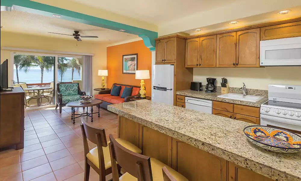 Kitchen & Living Area Kitchen & Living Area - Coral Baja Resort Studio - San José del Cabo