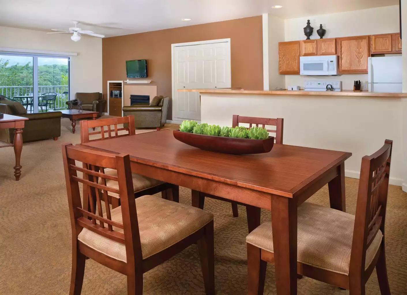 Kitchen & Living Area Kitchen & Living Area - Lake of the Ozarks Resort 3bdr - Osage Beach