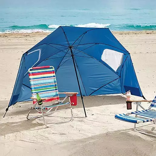 We provide everything you need for a fun time at the beach, including this beach shade that can also be used as an umbrella, and plenty of beach chairs. We provide everything you need for a fun time at the beach, including this beach shade that can also be used as an umbrella, and plenty of beach chairs. - HHI TIDE 21, Family Vacation Rental, HHB&T Resort - Hilton Head Island