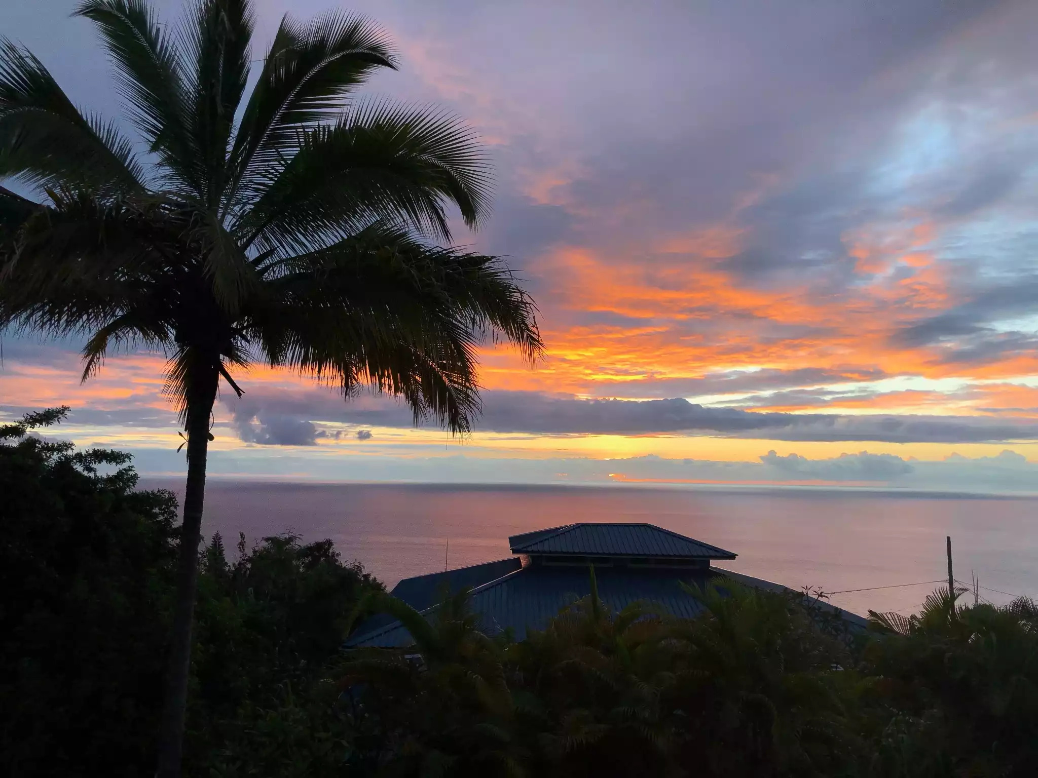 Sunset from the studio.