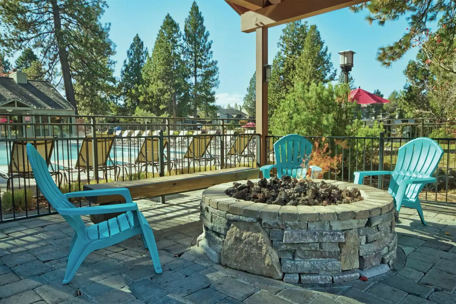 Fire Pit Area Fire Pit Area - Seventh Mountain Resort Studio - Bend