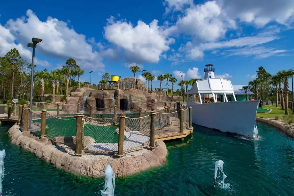 Orange Beach and Gulf Shores have several mini golf courses including Beachside Mini Golf, Shrimpy's and Pirate's Cove. Enjoy some friendly competition while playing a round on one of these nautical themed courses! A great place for some family fun! Orange Beach and Gulf Shores have several mini golf courses including Beachside Mini Golf, Shrimpy's and Pirate's Cove. Enjoy some friendly competition while playing a round on one of these nautical themed courses! A great place for some family fun! - Shipwrecked Beach House Orange Beach, Alabama - Orange Beach