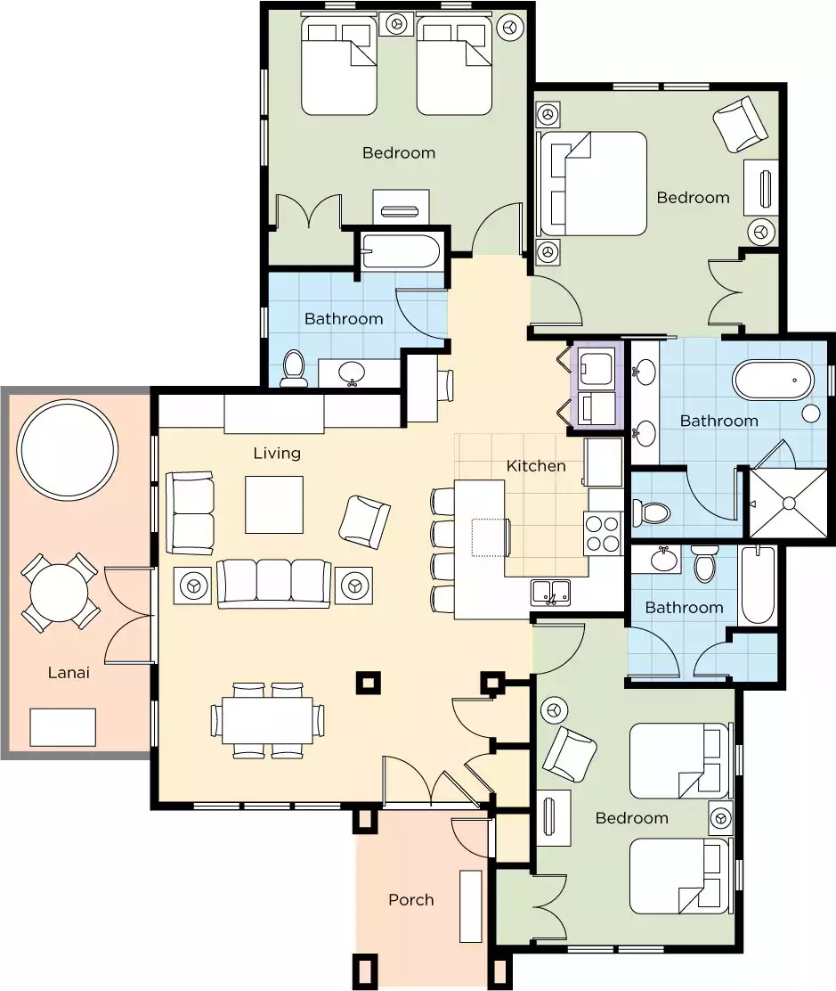 Floor Layout Floor Layout - Rocky Mountain Preserve Resort 3bdr Presidential - Granby