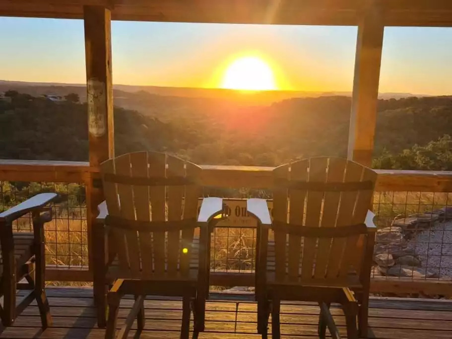 Beautiful October morning sunrise off the porch!