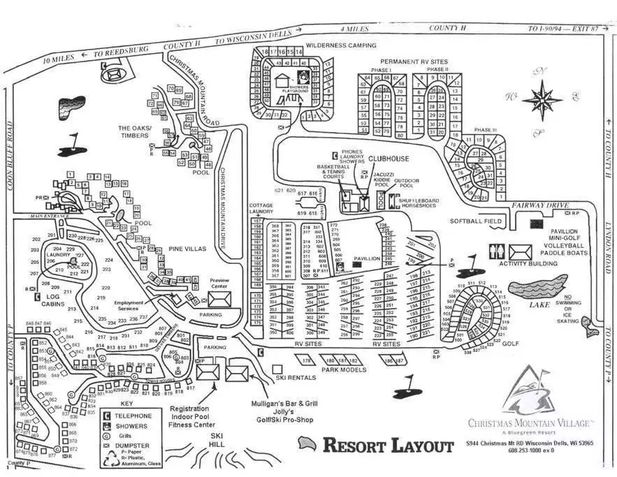 This is a map of the entire 800 acre resort. This is a map of the entire 800 acre resort. - Entire Cottage 1 Wisc Dells 2 Bed 1 Bath Sleeps 6 - Wisconsin Dells