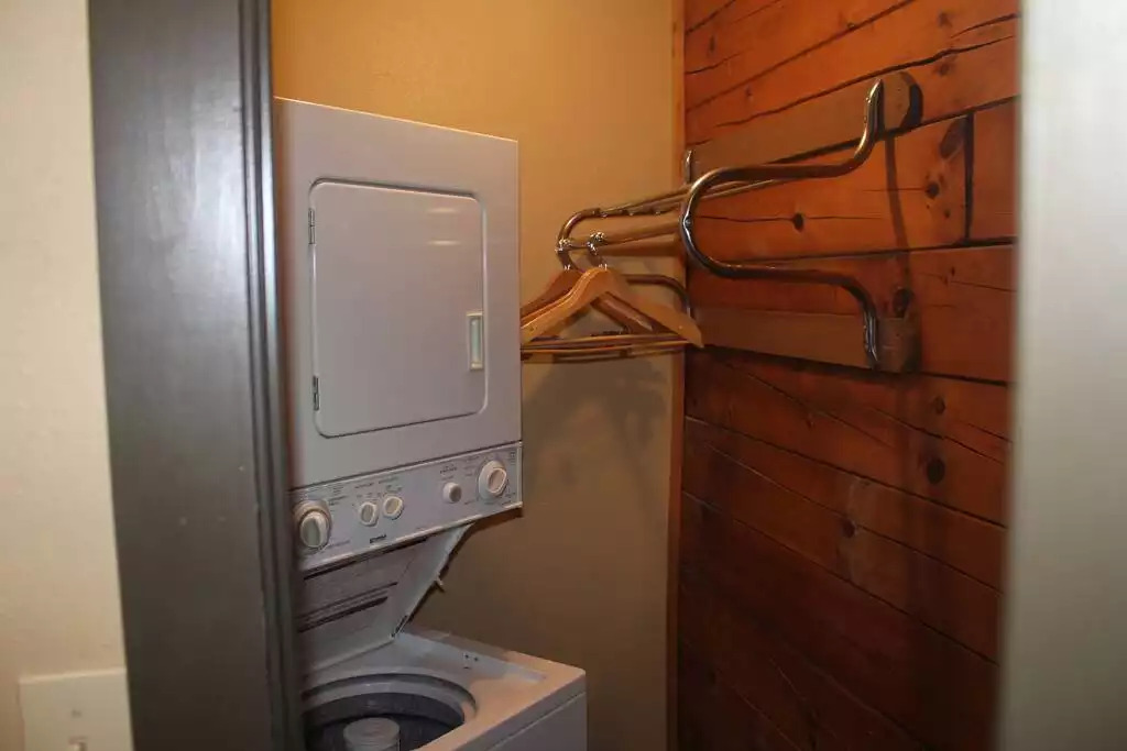 Master bedroom walk in closet includes hangers, as well as washer and dryer for your laundry needs. Laundry soap is included in your stay. Master bedroom walk in closet includes hangers, as well as washer and dryer for your laundry needs. Laundry soap is included in your stay. - Entire Cabin 3 Wisc Dells 3 Beds(2Bedrooms) 2Baths - Wisconsin Dells