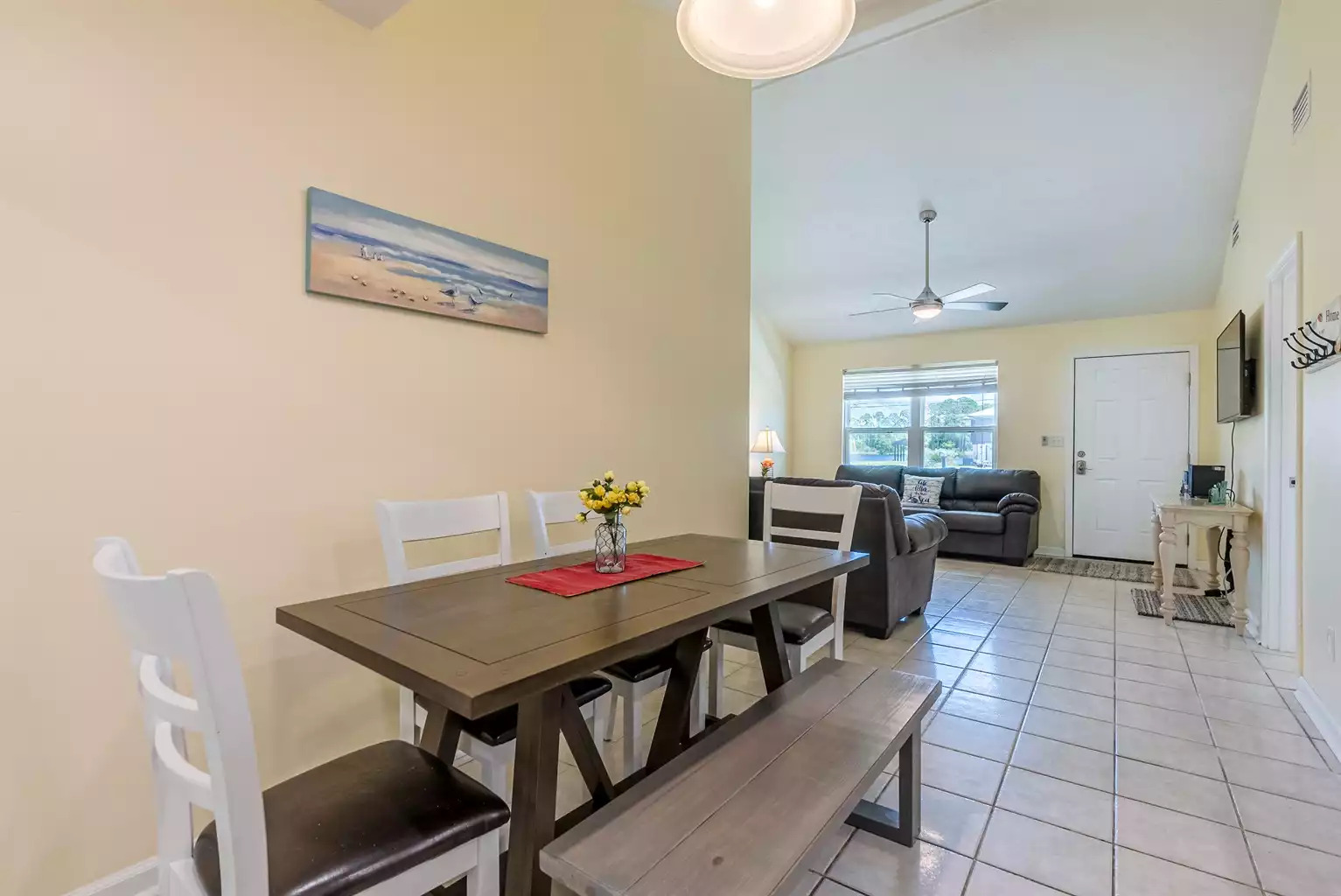 Dining table for six plus table in family room. Dining table for six plus table in family room. - Deb's Grand Lagoon 3 BR Home - Panama City Beach