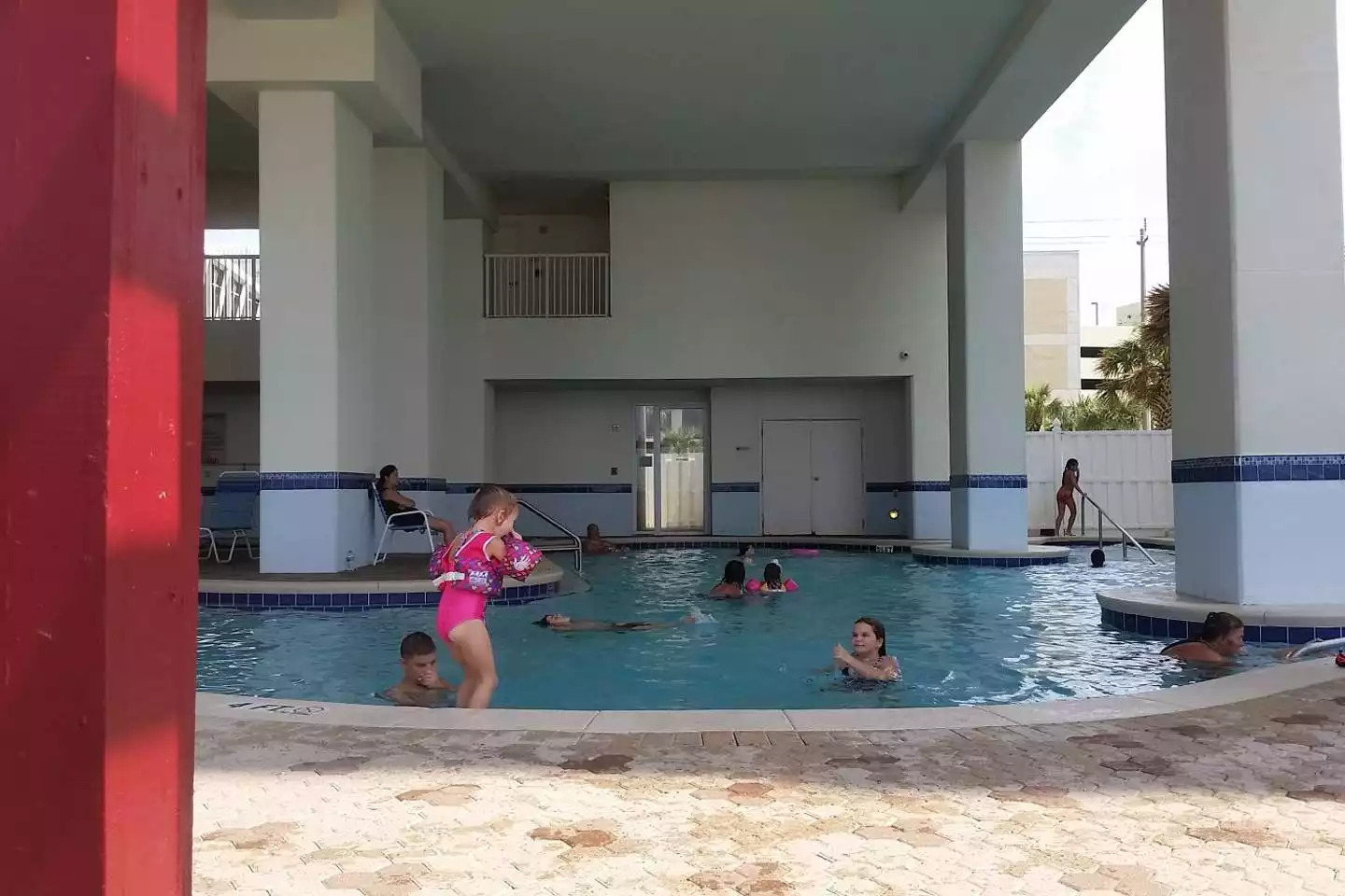 Covered pool and hot tub Covered pool and hot tub - BeachVacationHub Majestic 2203 PCB - Panama City Beach