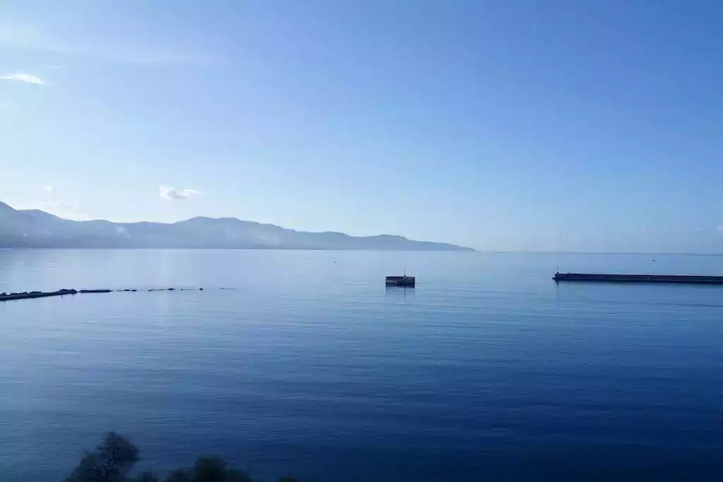 Seafront Penthouse LEO Mood 132: When the day is getting blue. View from your private terrace. Seafront Penthouse LEO Mood 132: When the day is getting blue. View from your private terrace. - Seafront Penthouse / LEO - Kalamata