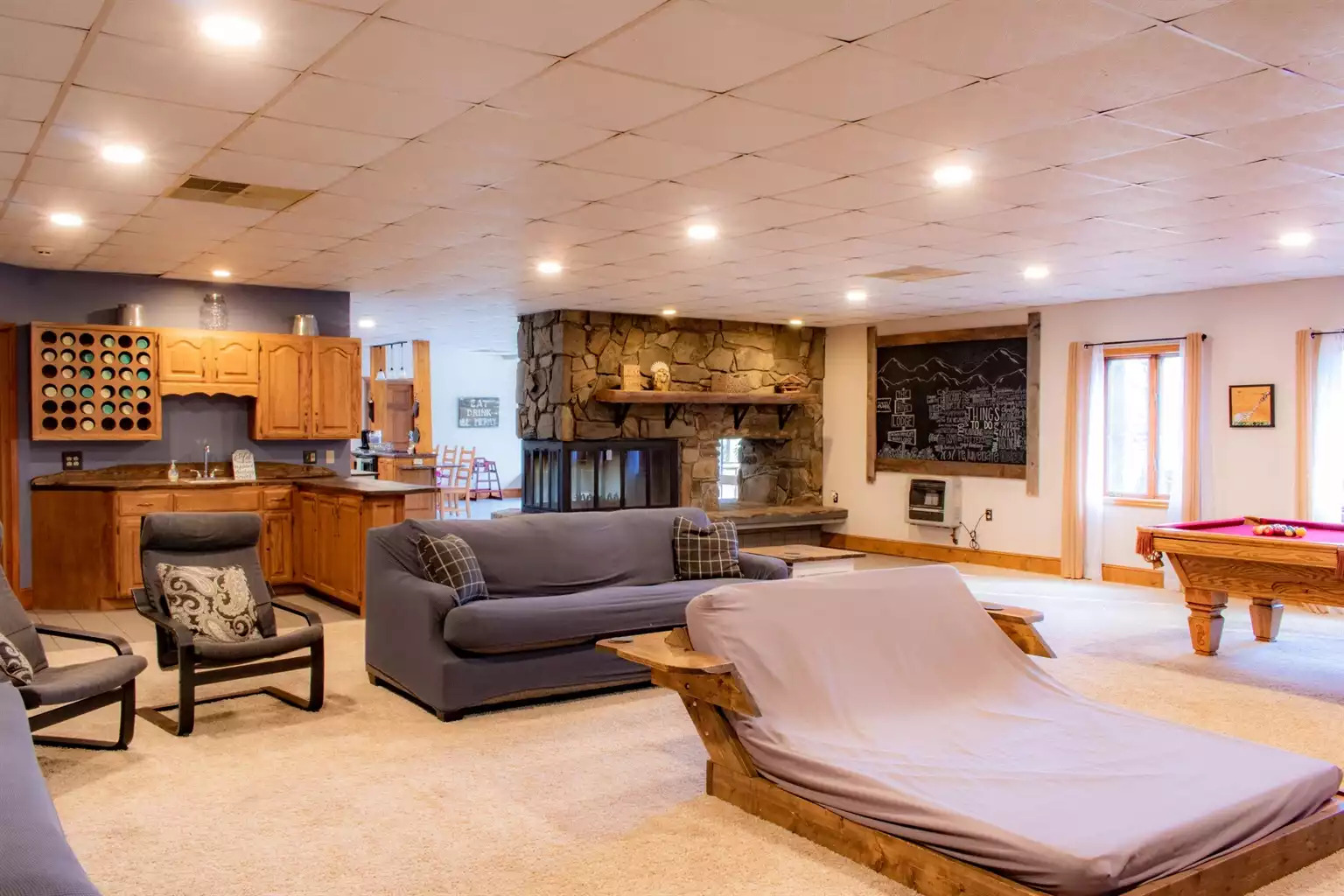 Lower Level Living Room Lower Level Living Room - The Hive Lodge - Whittier