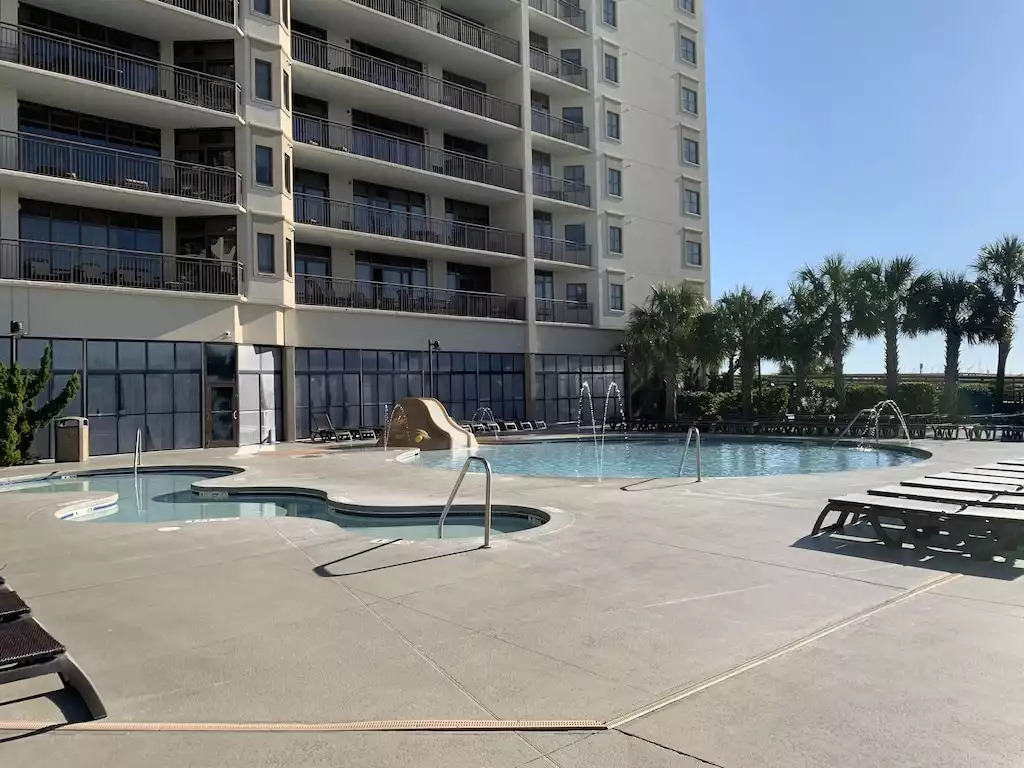 Kids pool area view - covered/indoor pool just behind here Kids pool area view - covered/indoor pool just behind here - Cabana Azul - North Myrtle Beach