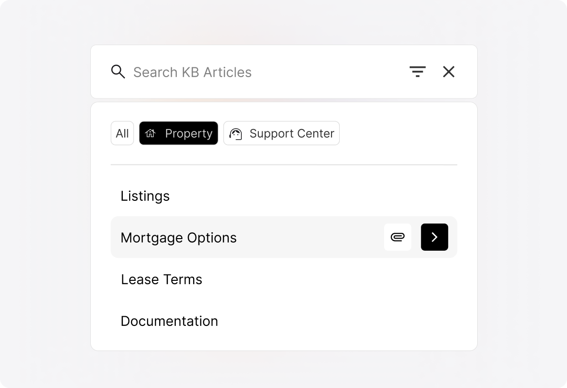 Self-Service Knowledge Base for Common Property Queries