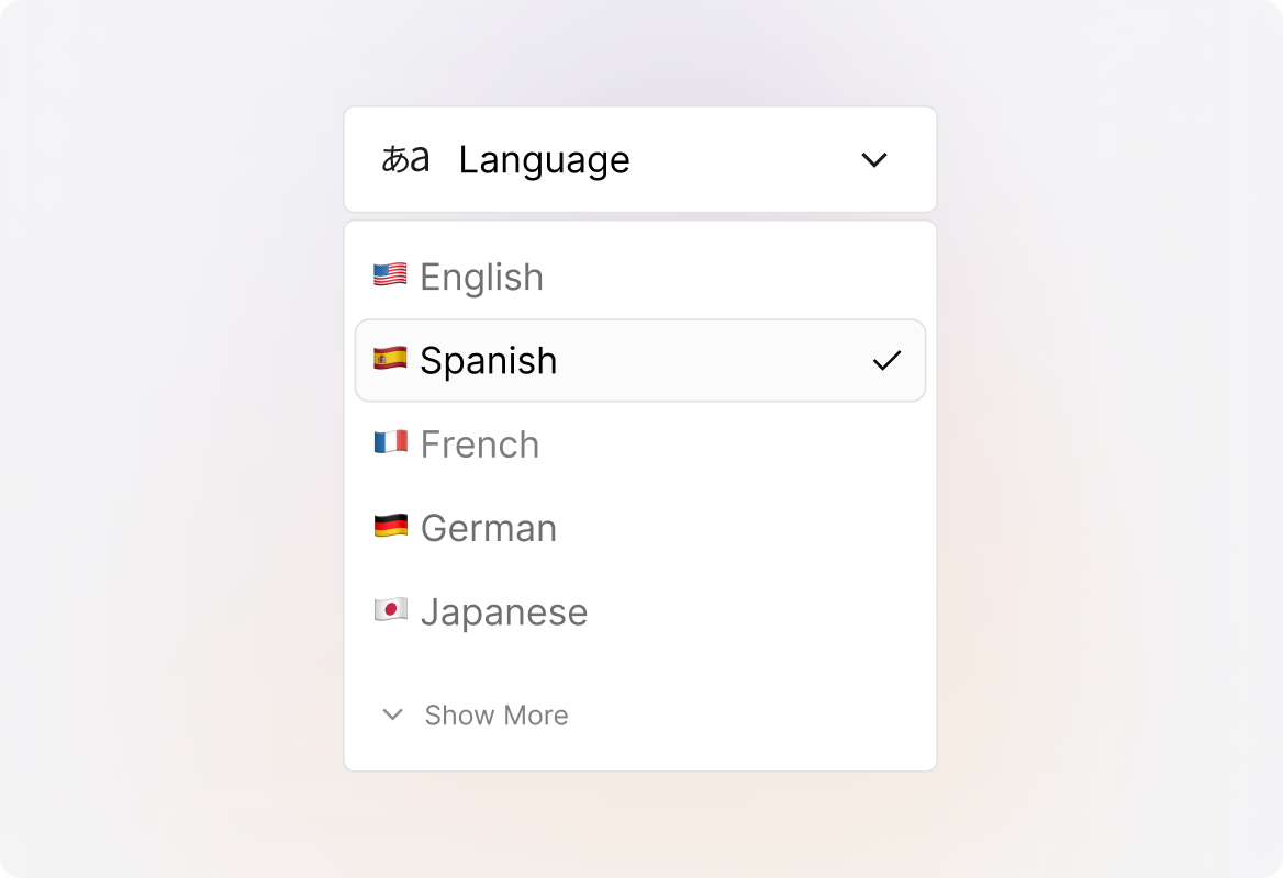 Work in Your Preferred Language