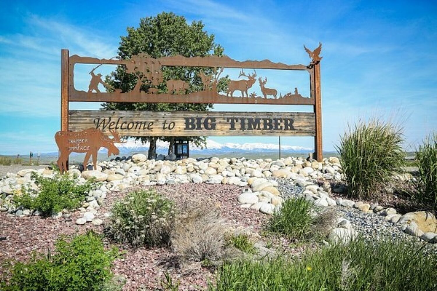 Welcome sign at the big