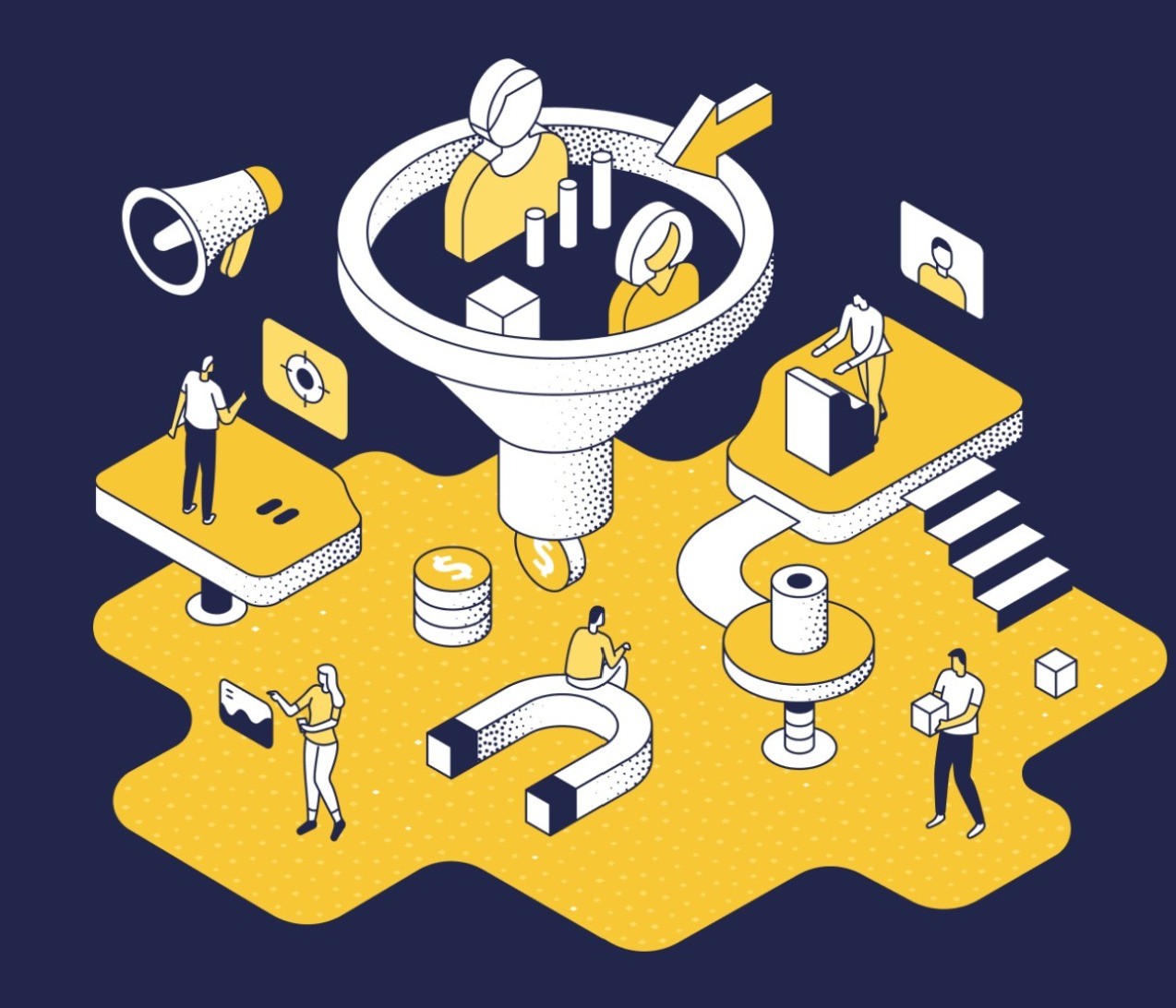 Beeleads hero illustration