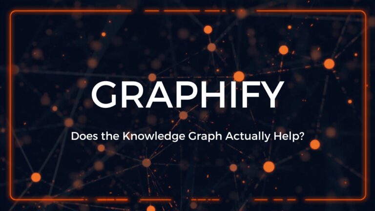 Graphify knowledge graph blog feature image with dark navy background and orange network nodes