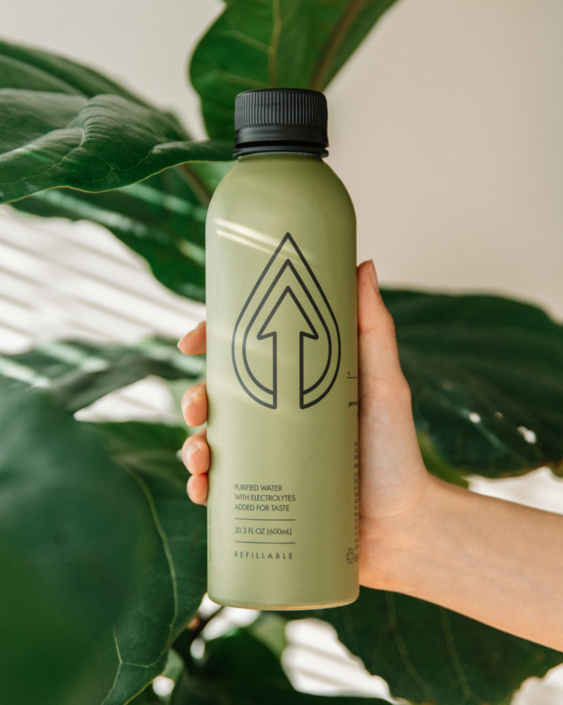 Reusable aluminum water bottle
