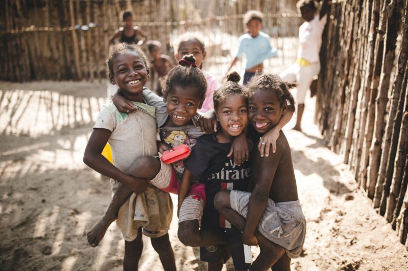 kids smiling