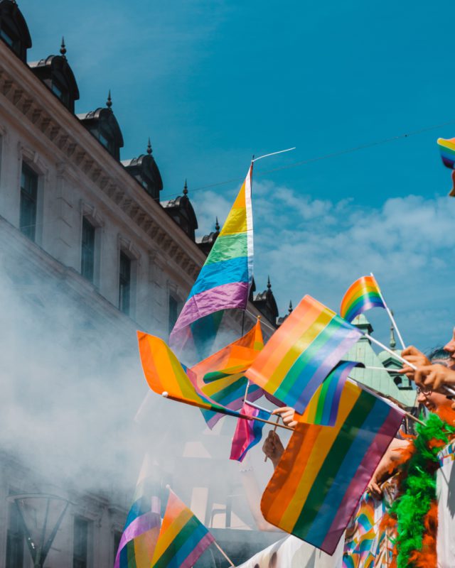 rainbow flags